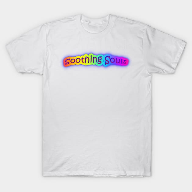 Soothing Souls Neon Retro Rainbow T-Shirt by Creative Creation